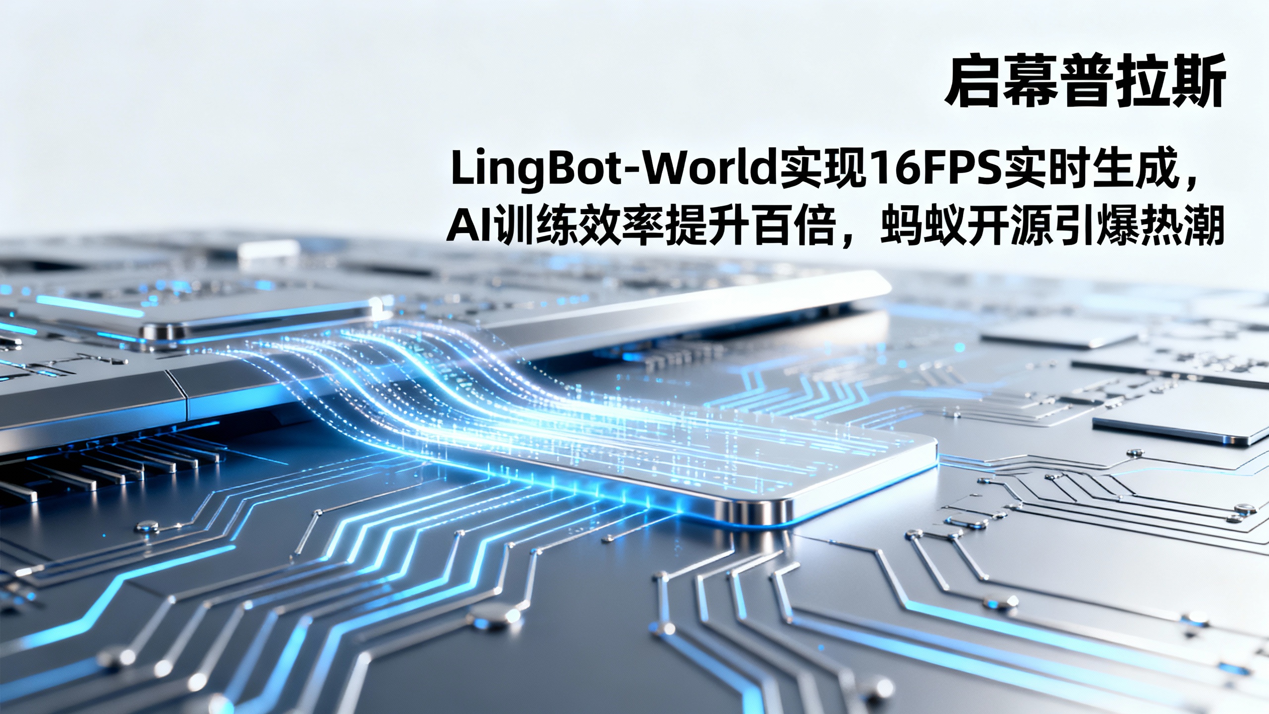 LingBot-World实现16FPS实时生成，AI训练效率提升百倍，蚂蚁开源引爆热潮。