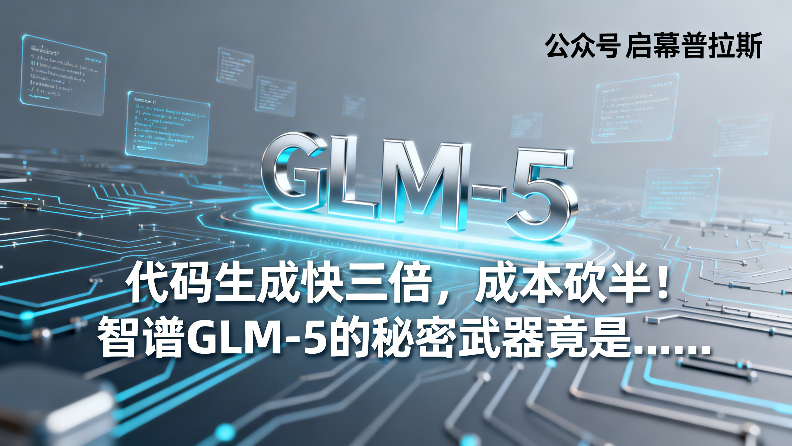 代码生成快三倍，成本砍半！智谱GLM-5的秘密武器竟是……